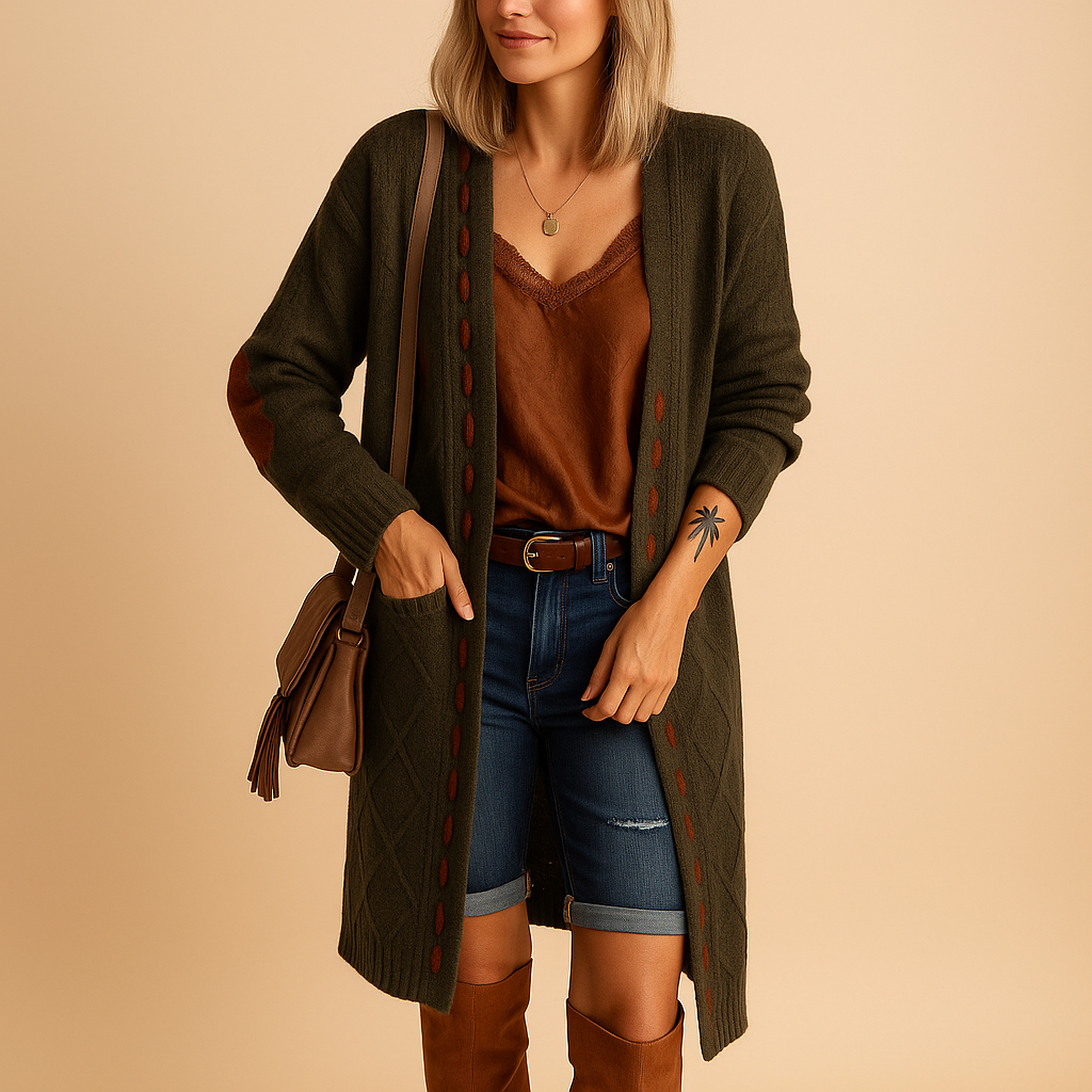 Women's Hooded Lightweight Knitted Cardigan | Evelien