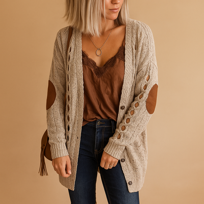 Women's Hooded Lightweight Knitted Cardigan | Evelien