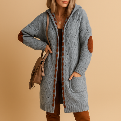 Women's Hooded Lightweight Knitted Cardigan | Evelien