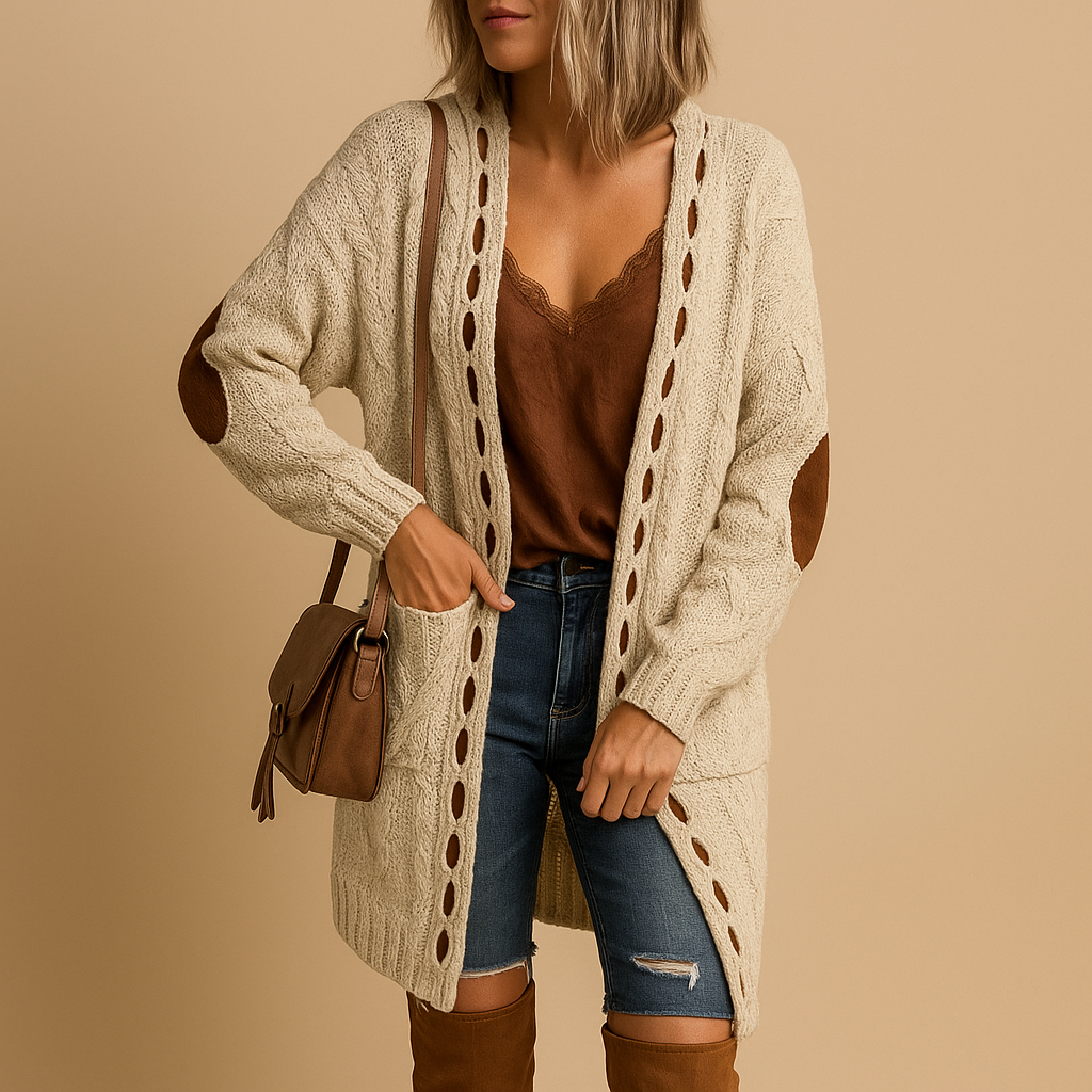Women's Hooded Lightweight Knitted Cardigan | Evelien