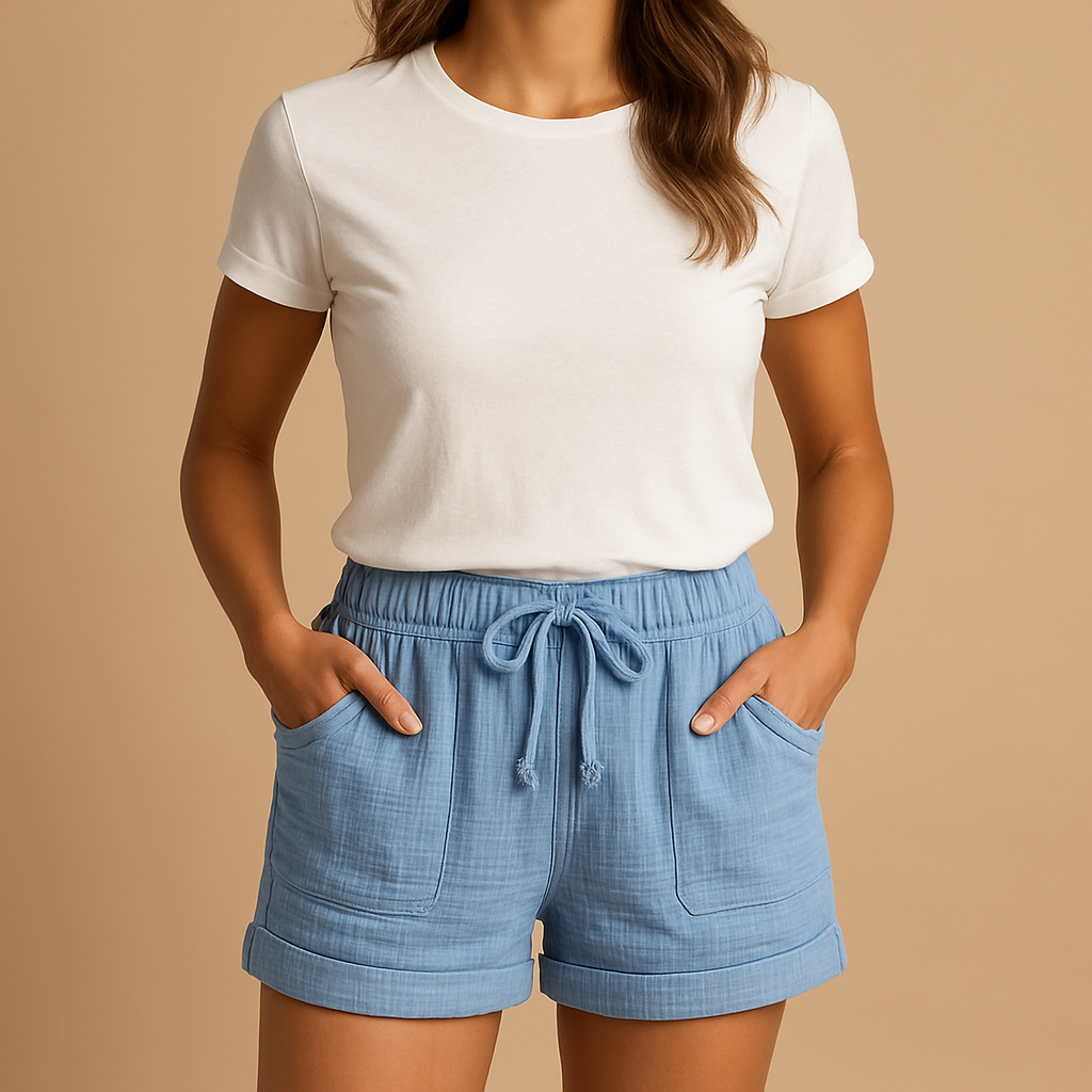 Women's Lightweight Summer Shorts with Elastic Waistband | Manya