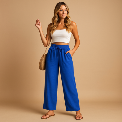 Benthe Women's High-Waisted Straight-Leg Lounge Pants