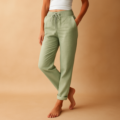 Benthe Women's High-Waisted Straight-Leg Lounge Pants