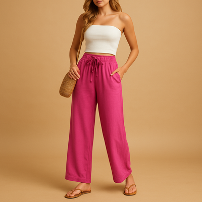 Benthe Women's High-Waisted Straight-Leg Lounge Pants