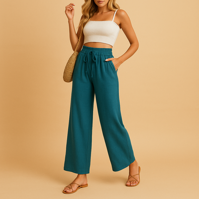 Benthe Women's High-Waisted Straight-Leg Lounge Pants