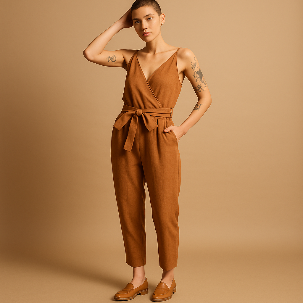 Women's Adjustable Waistband Lightweight Jumpsuit | Myrthe