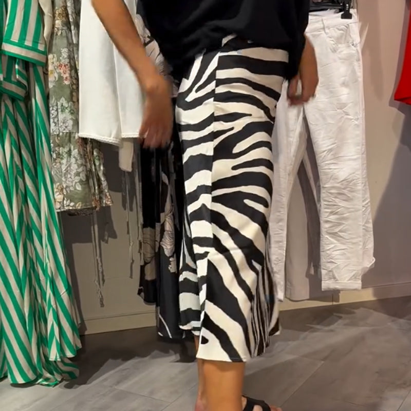 ⏳Time-limited Special⏰Women's Knot Front Blouse & Midi Skirt Casual Set