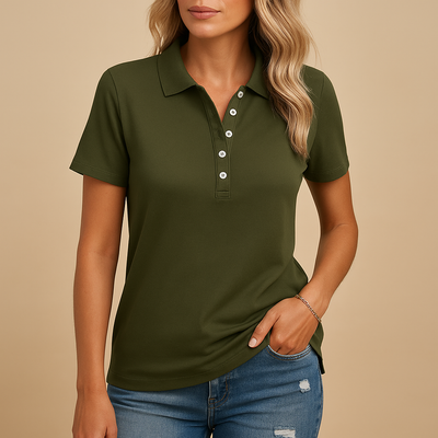 Elena Elegant Fit Women's Polo Shirt - Stylish and Chic