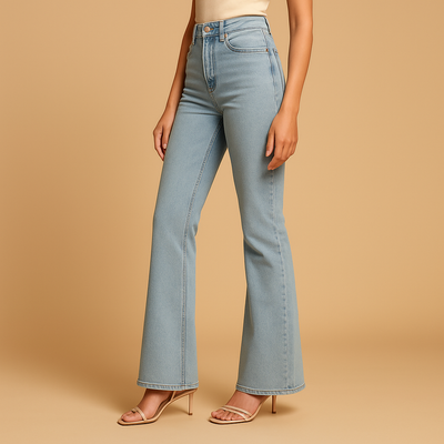 Yasmine Women's High-Waisted Flared Jeans