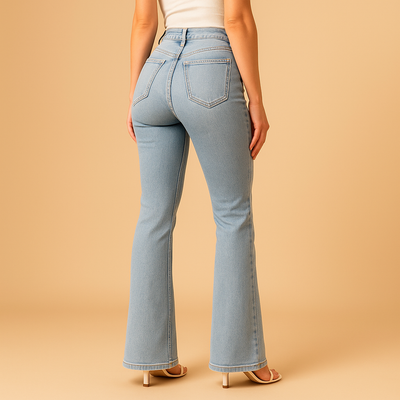 Yasmine Women's High-Waisted Flared Jeans