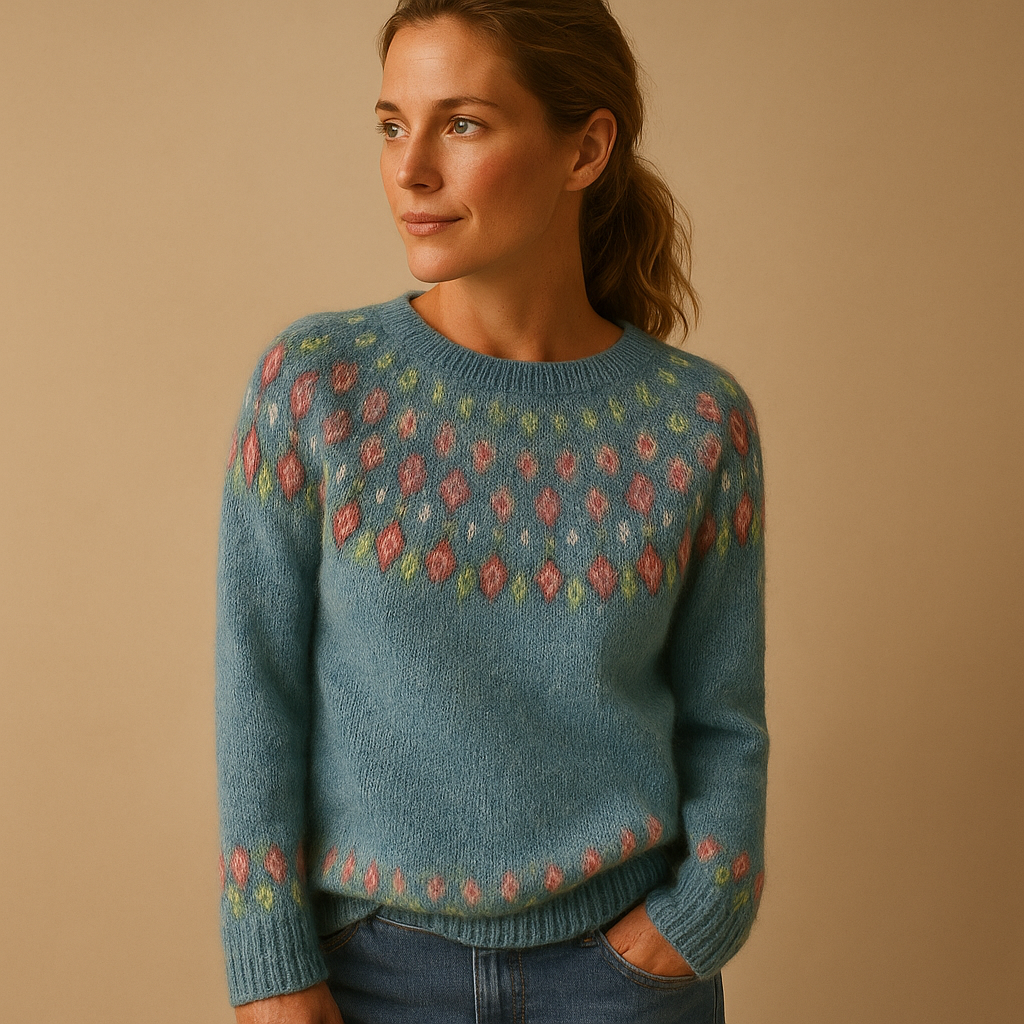 Unique Print Women's Wool Sweater | Lena