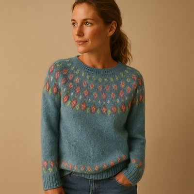 Unique Print Women's Wool Sweater | Lena