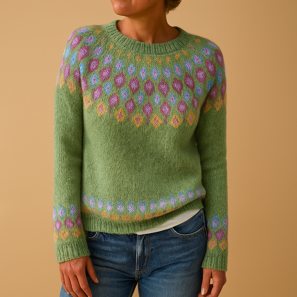 Unique Print Women's Wool Sweater | Lena