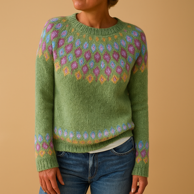 Unique Print Women's Wool Sweater | Lena