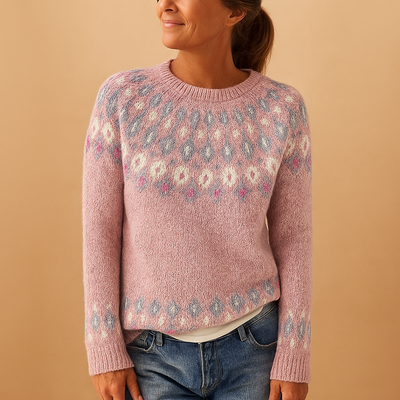Unique Print Women's Wool Sweater | Lena