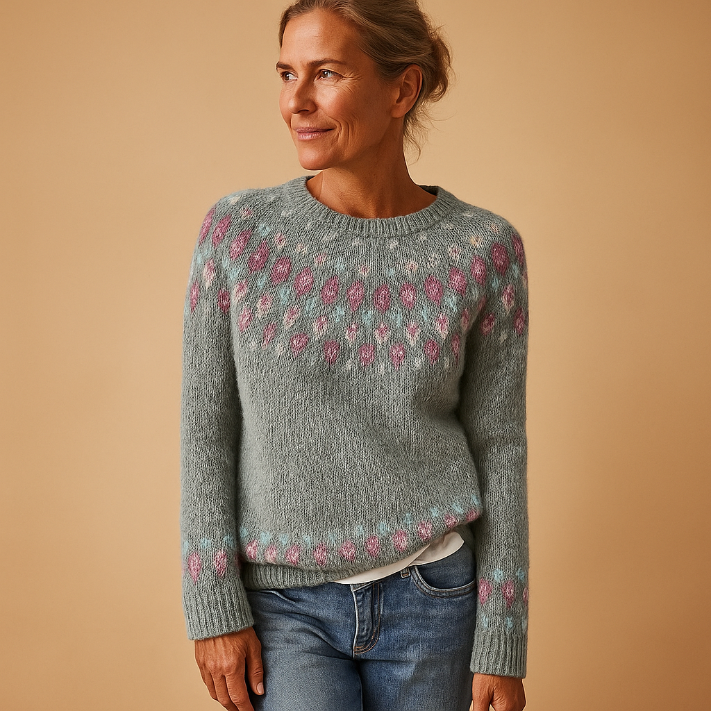 Unique Print Women's Wool Sweater | Lena