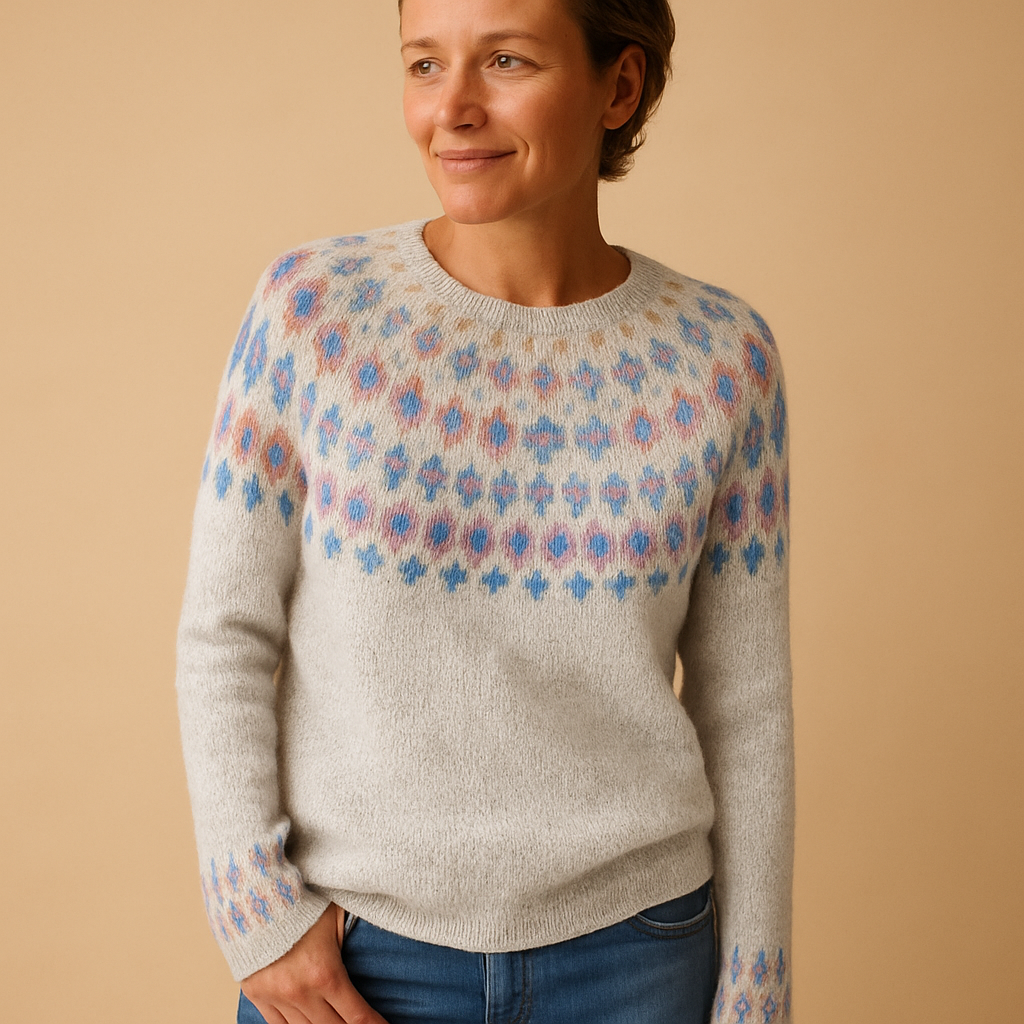 Unique Print Women's Wool Sweater | Lena